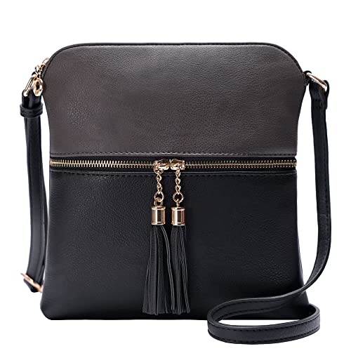 Image of Solene Womens Lightweight Medium Crossbody Purse with Tassel, Perfect Size Crossbody Bags for Daily Use, travel