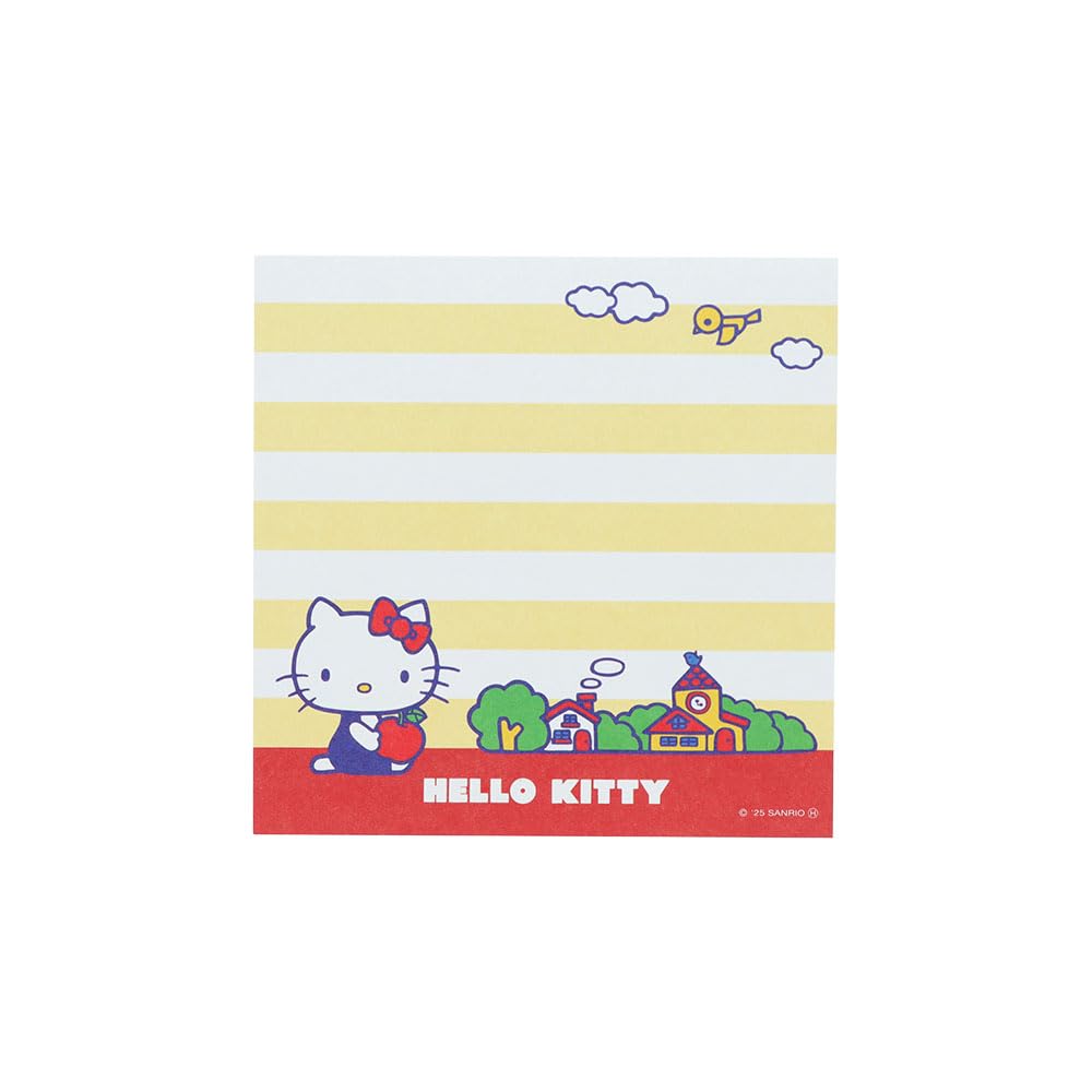 ハローキティ メモパッド 黄色 goods collection 日焼けキティ