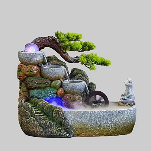 Fuente de escritorio interior zen el regalo ideal de cascada iluminada 8