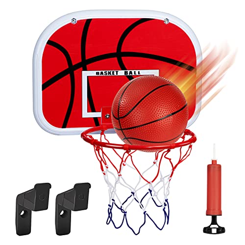 Mini Basketballkorb Kinder fürs Zimmer, Indoor Basketball Reifen Set, Basketball-Board Wandmontage mit Ball Netz und Luftpumpe, Sport Training Wurfspiele Spiel für Büro Zuhause 40X28.5cm Mini Basketballkorb Kinder fürs Zimmer, Indoor Basketball Reifen Set, Basketball-Board Wandmontage mit Ball Netz und Luftpumpe, Sport Training Wurfspiele Spiel für Büro Zuhause 40X28.5cm