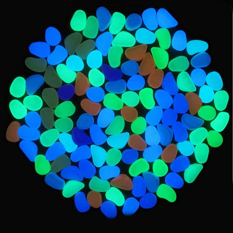 MIFANI Ciottoli 300 Pezzi Pietre Luminose Che Si Illuminano al Buio Passerelle da Giardino Decorazione da Giardino for Piante Ciottoli Artificiali for Acquario Decorazione Decorativa for Acquario