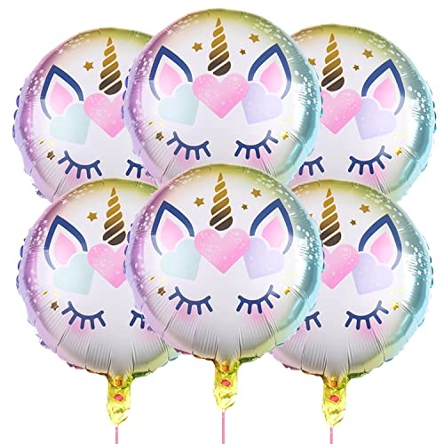 Image of AMFIN (Pack of 7) Unicorn Birthday Decorations /Unicorn Theme Birthday Decorations kit /Happy Birthday Foil Balloon /Theme Birthday Decoration /Foil Balloon