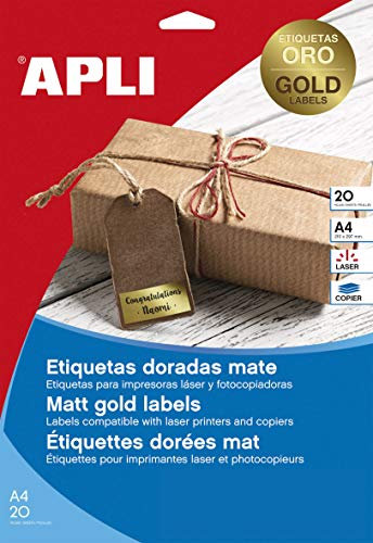 Etiquettes laser Apli dorées pour habiller vos packagings et courriers