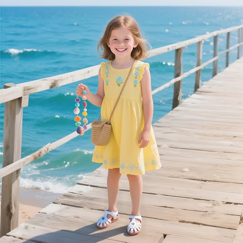 Kiderence Toddler Girls Sandals Little Girls Kids Summer Shoes Toddler Sandals4