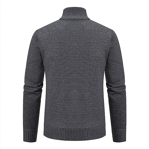Men's Cardigan Sweater Shawl Collar Cardigans Slim Fit Full-Zip Cable Knit Sweater Cardigan Casual Sweater Outwear4
