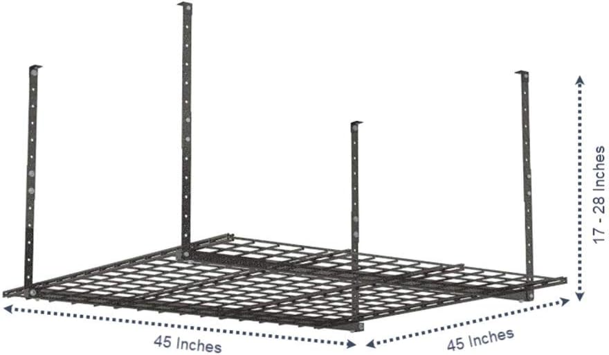 Hyloft 00625 45-Inch x 45-Inch Overhead Steel Garage Storage System & Rack,Hammertone - Image 2