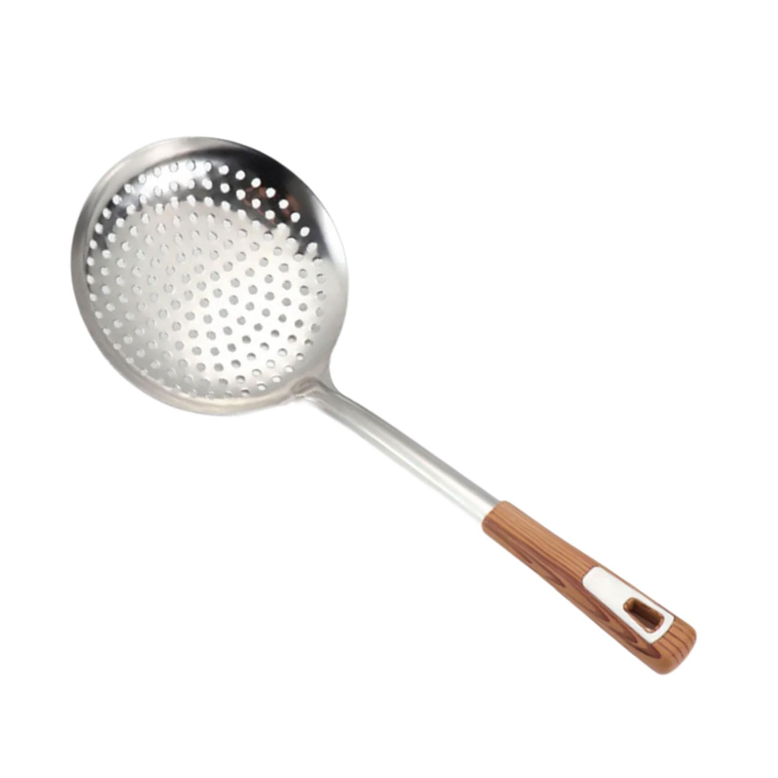 NEWFT Thickened Stainless Steel Large Colander Filter Spoon Household Noodles Strainer Skimmers Oil Separators Kitchen Gadgets Long Handle Ladle