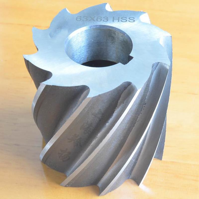 M2 Fine Teeth Cylindrical Milling Cutter 63mm 80mm Hss Spiral Plain Milling Cutter 1PC(Size:D80xH63xd32x10Z)