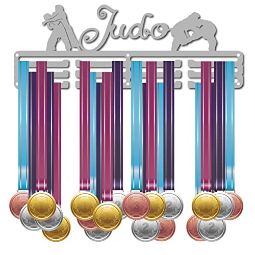 CREATCABIN Medaillenhalter Judo Medaillenaufhänger Sport DisplayHanger Rack Auszeichnungen Metall Schwimmer Läufer Athleten Spieler Gymnastik Mädchen Geschenk Über 60 Medaillen Olympia Cover