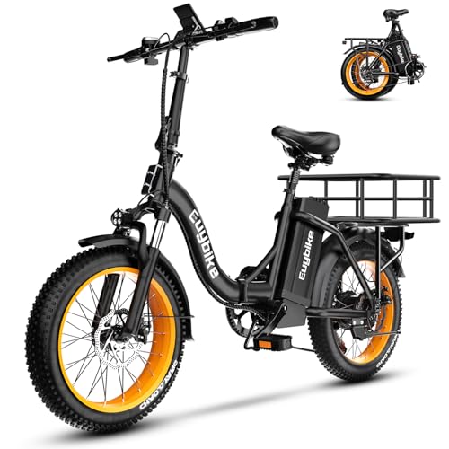 Image of 1000W Foldable Electric Bike,48V 20AH Removable Battery Ebike,80 Miles Max Range Electric Bike for Adults,20 inch Fat Tire Folding Ebike,Adult Electric Bicycle for Commute Beach Snow