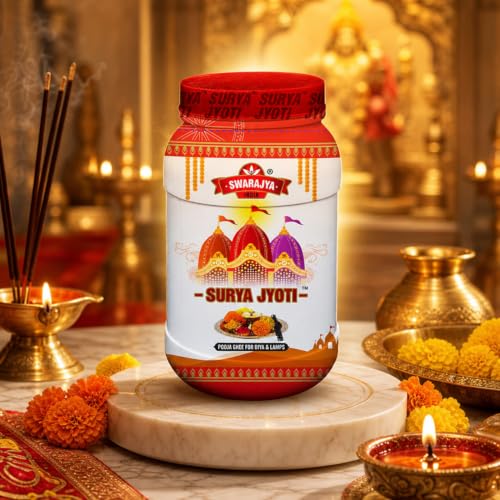 Image of Swarajya India Surya Jyoti Pooja Ghee | Pure & Sacred Offering for Rituals & Worship | 1 L | Pack of 1