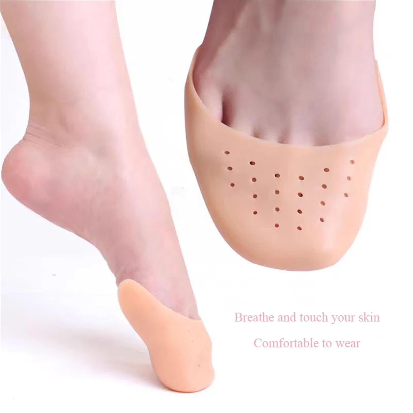 Manches d'orteil, Coussinets d'orteils de danse Ballet, 10 paires, housse protection en Gel silice avec trous, vêtements épais et Ultra doux for les orteils(2)