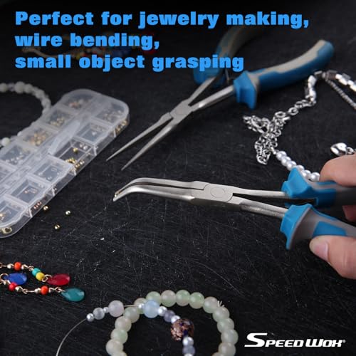 Image of SPEEDWOX 2PCS Long Reach Needle Nose Pliers & Bent Needle Nose Pliers Set