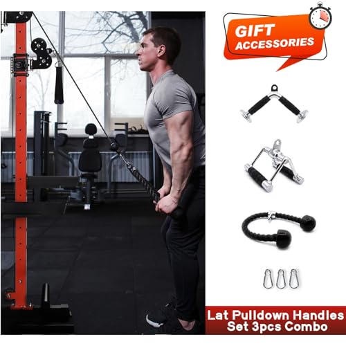 Image of RitFit Squat Rack Power Cage Home Gym Package, Includes 1000LBS Power Rack with Cable Crossover System, Weight Bench, Weight Plate Set with Olympic Barbell (Package 1.5K (Rubber Plate 230LBS))-Blue