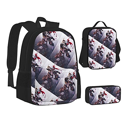 Goblin Slayer Anime Rugzak 3-delige set, rugzak + etui + lunchtas combinatie geschikt voor mannen, vrouwen en tieners - Afbeelding 3