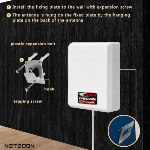 Image of 9 dBi Patch Panel Antenna | Wideband 698-2700 MHz | Indoor /Outdoor Directional Antenna | Made in India | Threaded RF Interface | Wall /Pole Mount