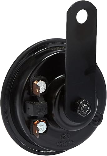 Miniatura 4 de HELLA 011225802, kit de bocinas de disco negras BX de 77 mm, 12 V (ajuste universal)