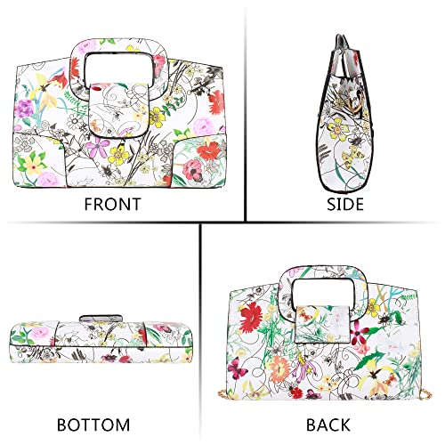 Image of ZLMBAGUS Women Vintage Flap Tote Top Handle Satchel Handbags PU Leather Clutch Purse Shoulder Bag