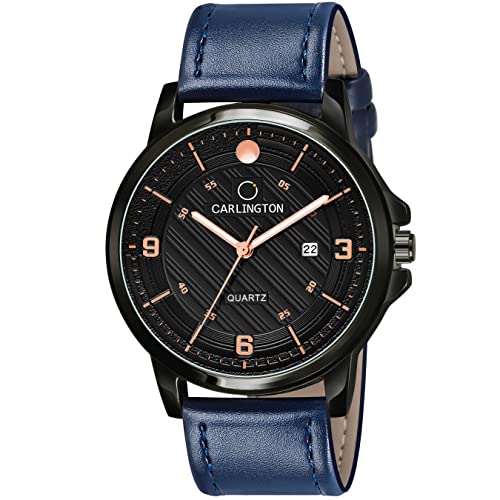 Carlington Analog Watches for Men with Leather Strap - CT 1050