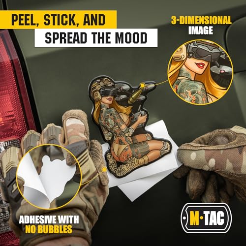 Image of M-Tac Morale Sticker Tactical Girl - 3D Tactical Military Sticker for Laptop, Tablet, Phone, Notebook, Car Bumper, Hard Hat (#6 Japan)