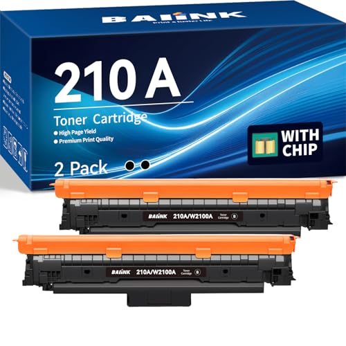 Image of 210A Toner Cartridges Replacement for HP 210A Toner Cartridges 210X Compatible for HP Color LaserJet Pro MFP 4301fdw 4301fdn Pro 4201dw 4201dn W2100A Series Printer (2 Black, with chip)