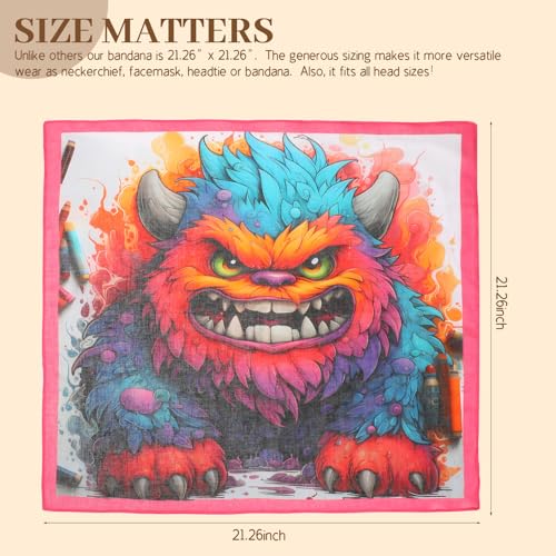 4pcs Neutral Printed Headscarf And Wristband, Soft Breathable Gauze Multifunctional Cycling Face Mask2