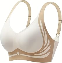 Women's No Underwire Full Coverage Seamless Push Up Bra, Soft Wireless Everyday Support