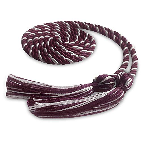 Image of Endea Graduation Single Honor Cord Two-Color (Maroon /White)