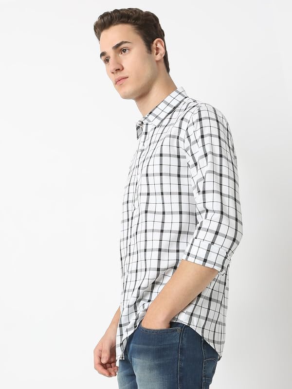 Image of Mens Striped Slim Fit Cotton Casual Shirt | Full Sleeves Mens Shirts | Stylish Shirt for Men