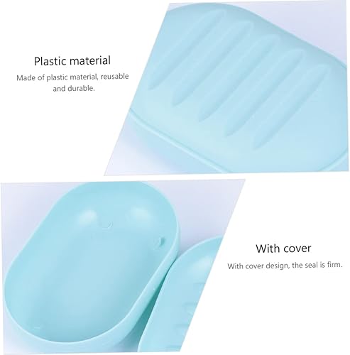 Miniatura 6 de Alipis Jabonera de viaje con tapa, jabonera, contenedor de plástico, recipientes de maquillaje portátil para jabón, caja de jabón de viaje,