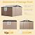 OneBlis 10x10FT Outdoor Storage Shed, Tool Shed with Sloping Roof and Lockable Door, Galvanized Metal Shed for Backyard Garden Patio Lawn, Brown