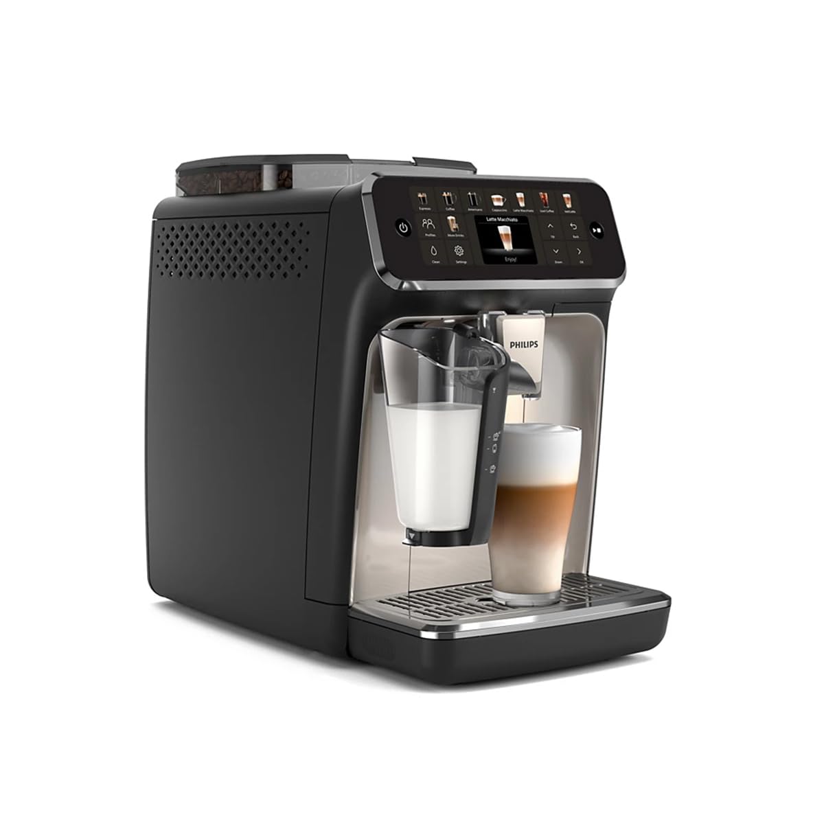 Philips Seria 5500 LatteGo EP5547/90 Makchina automatyczna kawa, 20 bevande, cappuccinatore, 1,8 l, macine z ceramiką (Philips EP5547/90 ekspres do kawy Fully-a)