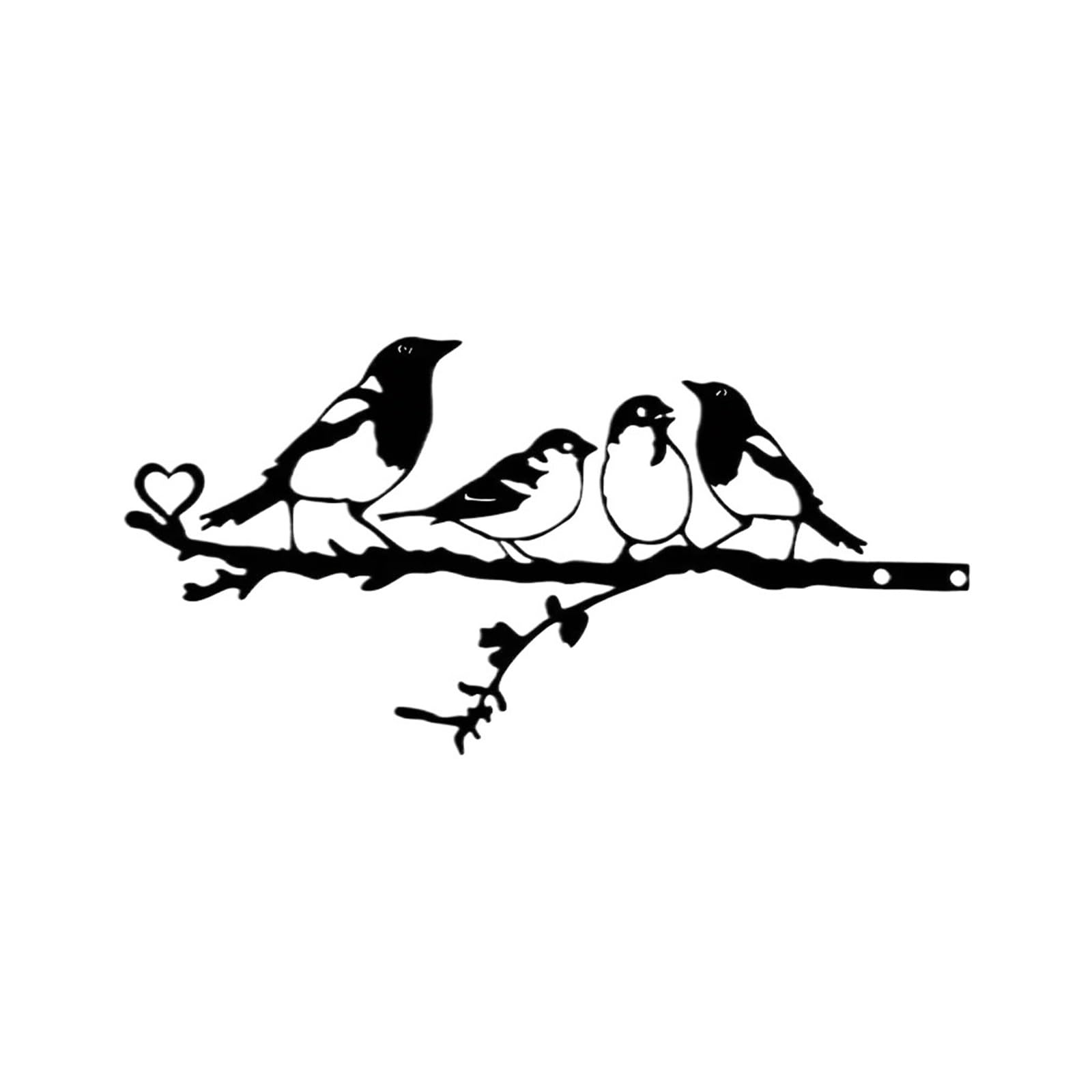 MKYYIOED Bird Wall Art 1pc Four Birds On Branch Wall Art Home Garden Yard Patio Outdoor Statue Stake Decoration