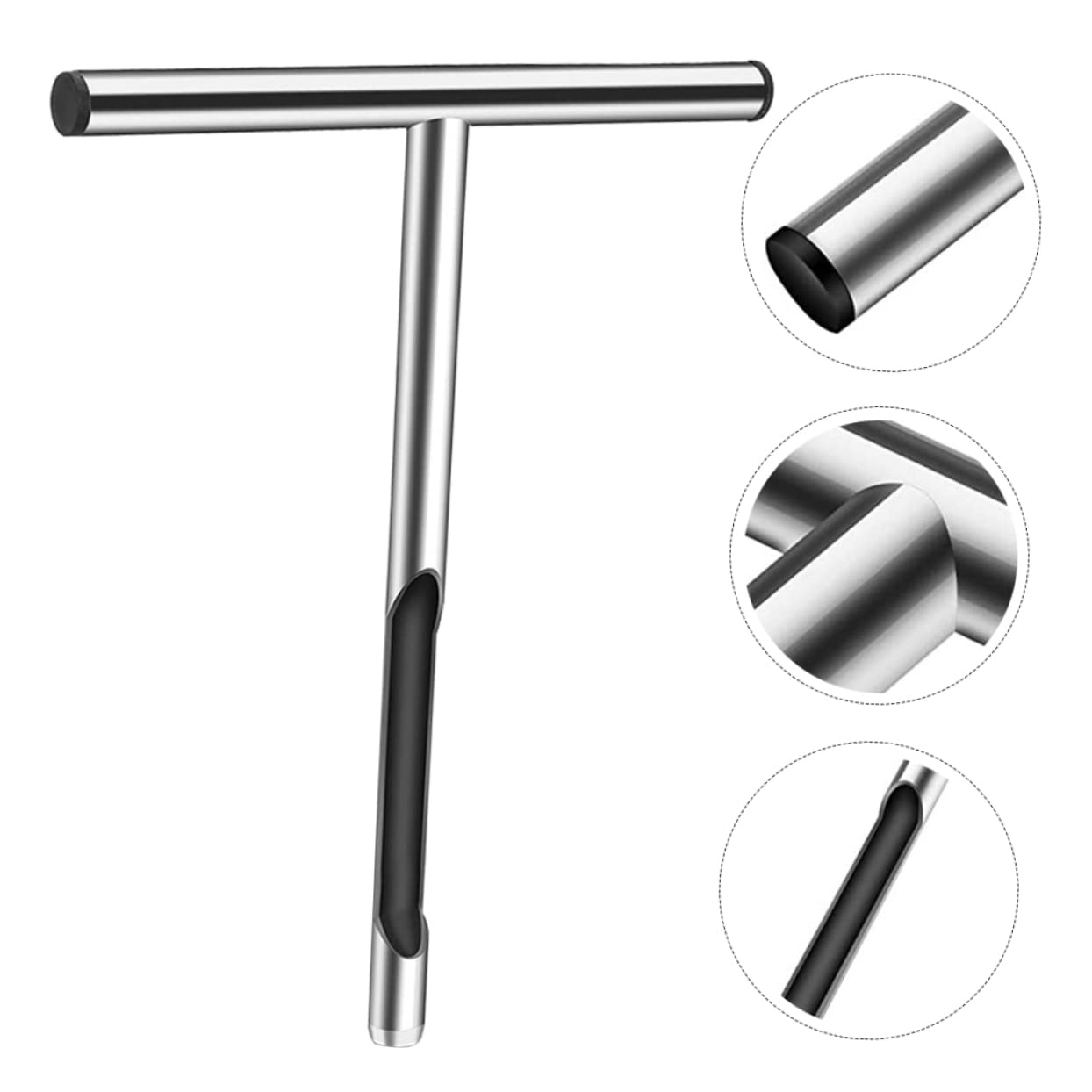 Gatuida Muestreador de Suelo Acero Inoxidable 31x15 Cm para Jardinería Profesional Sonda de Muestreo T Ergonómica Herramienta para Prueba de Suelo y Cuidado de Césped