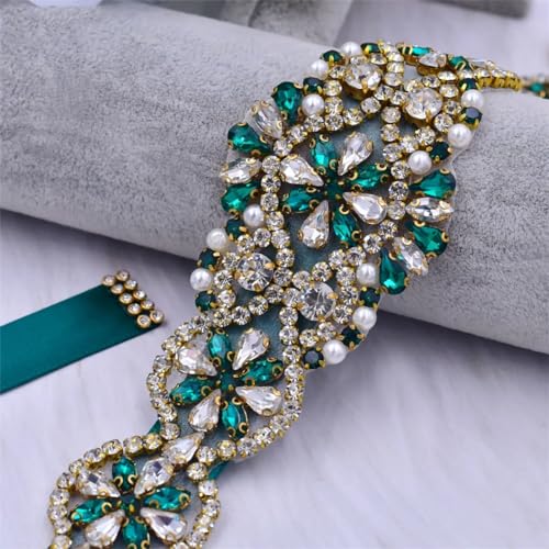 Bridal Wedding Dress Belt For Women Handmade Luxury Sash Belt Accessories Daily Party Gown Rhinestone Belt4