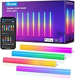 Govee Musik Wandleuchte, Glide Wall Light, Musik-Sync, WiFi RGBIC LED Lightbar, Mehrfarben, funktioniert mit Alexa und Google Assistant, 14 Stück