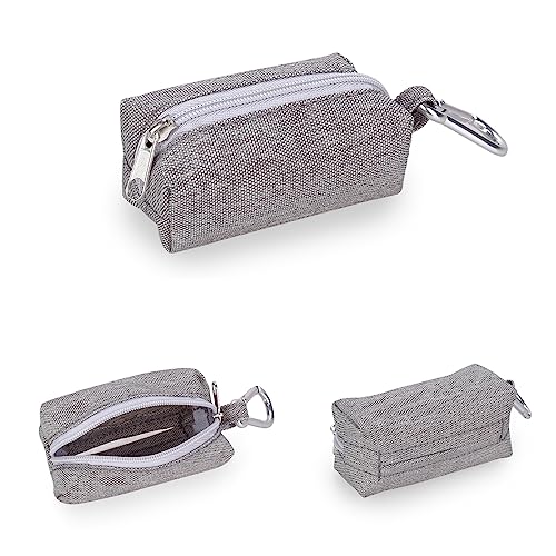 Image of Diaper Bag Dispenser with 80 Disposable Unscented Waste Bags (4 Refill Rolls) for Baby and Toddler Poop or Dirty Clothes (Grey)