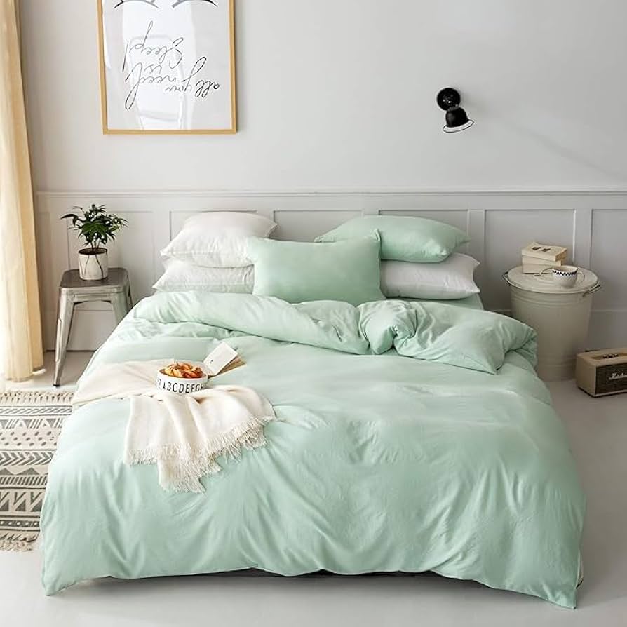毛布生地のあったか掛布団カバー　シングル　ラベンダー ミントグリーンセット 毛布生地のあったか掛布団カバー シングル ラベンダー ミント