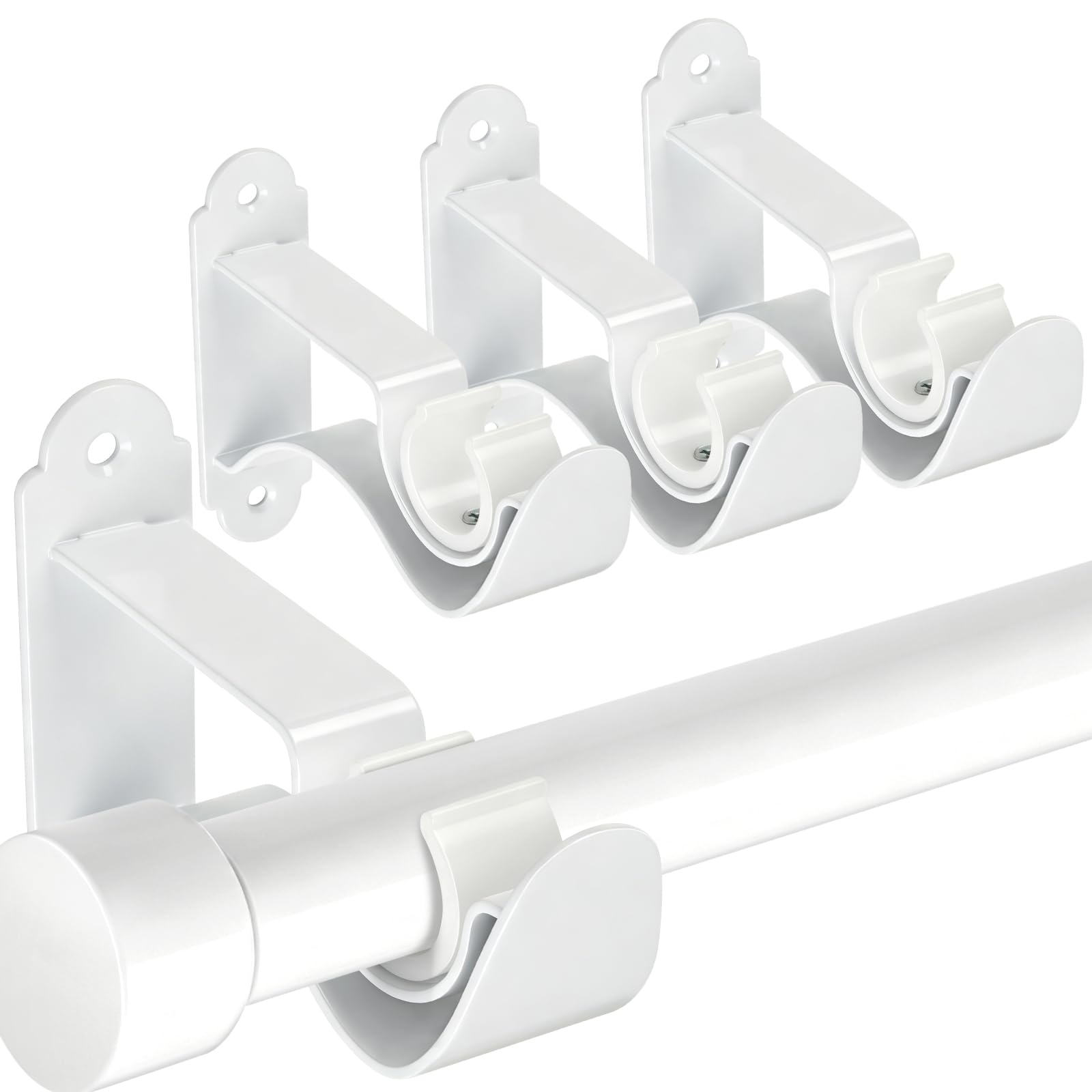 Heavy Duty Curtain Rod Brackets - 4 Pack -9
