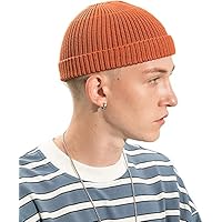 Amazon.co.jp: メンズニットキャップ ロールキャッフィッシャーマン