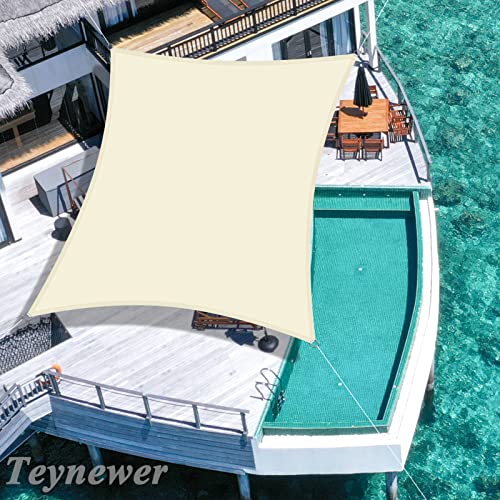 Teynewer Sun Shade Sail Square 3.6x3.6m Waterproof Shade Sail for Outdoor Garden Patio Party 98% UV Block Sunscreen Awning Canopy Sunsail with Free Rope - Image 4