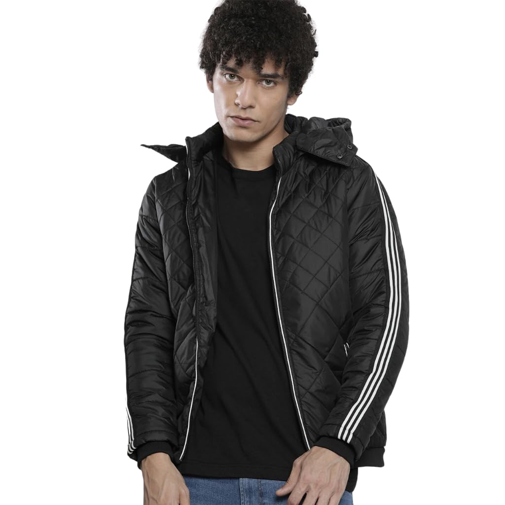 the indian garage co Men Slim Fit Solid Puffer Jackets-picture-38