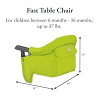 Vista 4 de Inglesina Silla de mesa rápida, color lima, silla alta portátil para bebés, para bebés y niños pequeños de hasta 37 libras, diseño plegable, se