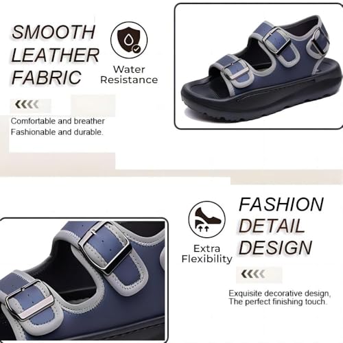 Asifn Men's Casual Summer Sandals Adjustable Comfortable Outdoor Hiking Beach Non-Slip Buckle Lightweight Waterproof Slippers3