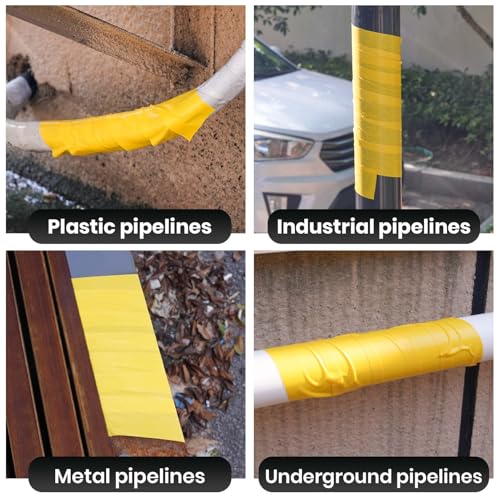 Image of ADHES Yellow PVC Pipe Wrap Tape, 2 Inch X 36 Yds
