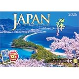 写真工房カレンダー | JAPAN 四季彩りの日本 2026 カレンダー 壁掛け 風景 【透明ホルダー付 300×420】スマホ壁紙12枚付