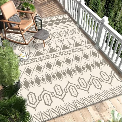 Tapis rectangulaire gris grand format 180X250 cm style moderne à motif floral discret - 2