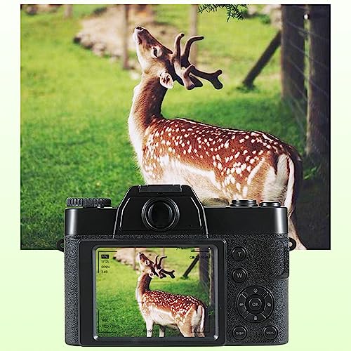 4K Digital Camera for Photography and Video Autofocus Anti-Shake,New 48MP Vlogging Camera with SD Card, 3'' 180° Flip Screen Compact Camera, 16X Digital Zoom Travel Camera (A)