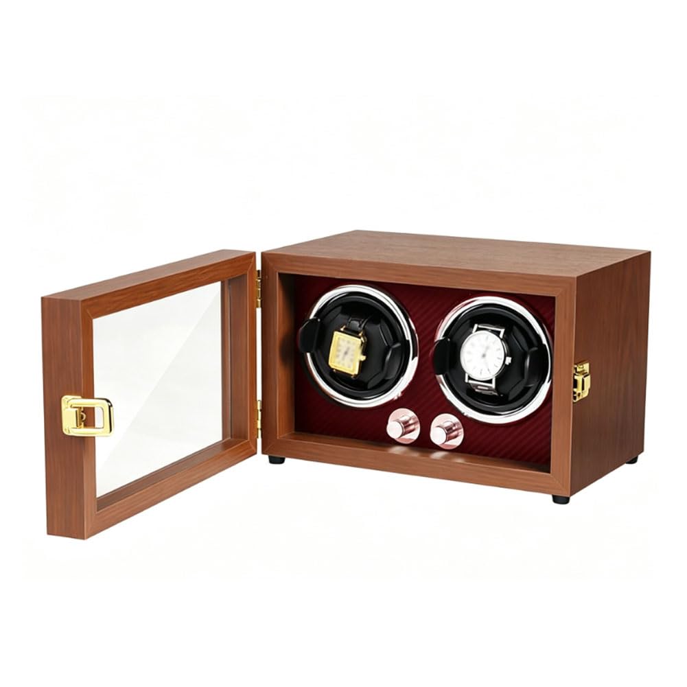 HGTRH Watch Winder, Watch Winders for Automatic Watches Watch Spinner 4 Watch Winder Watch Winder 4 Dual Watch Winder Red 2 Winding Station