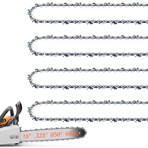 4 Pack 18" Chainsaw Chain for Stihl .325" Pitch .050" Gauge